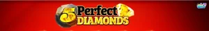 Interface de jogo do slot 5 Perfect Diamonds com símbolos clássicos e gemas brilhantes